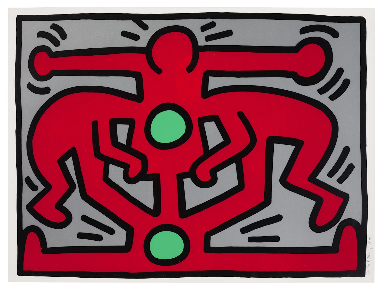 Growing: one print by Keith Haring