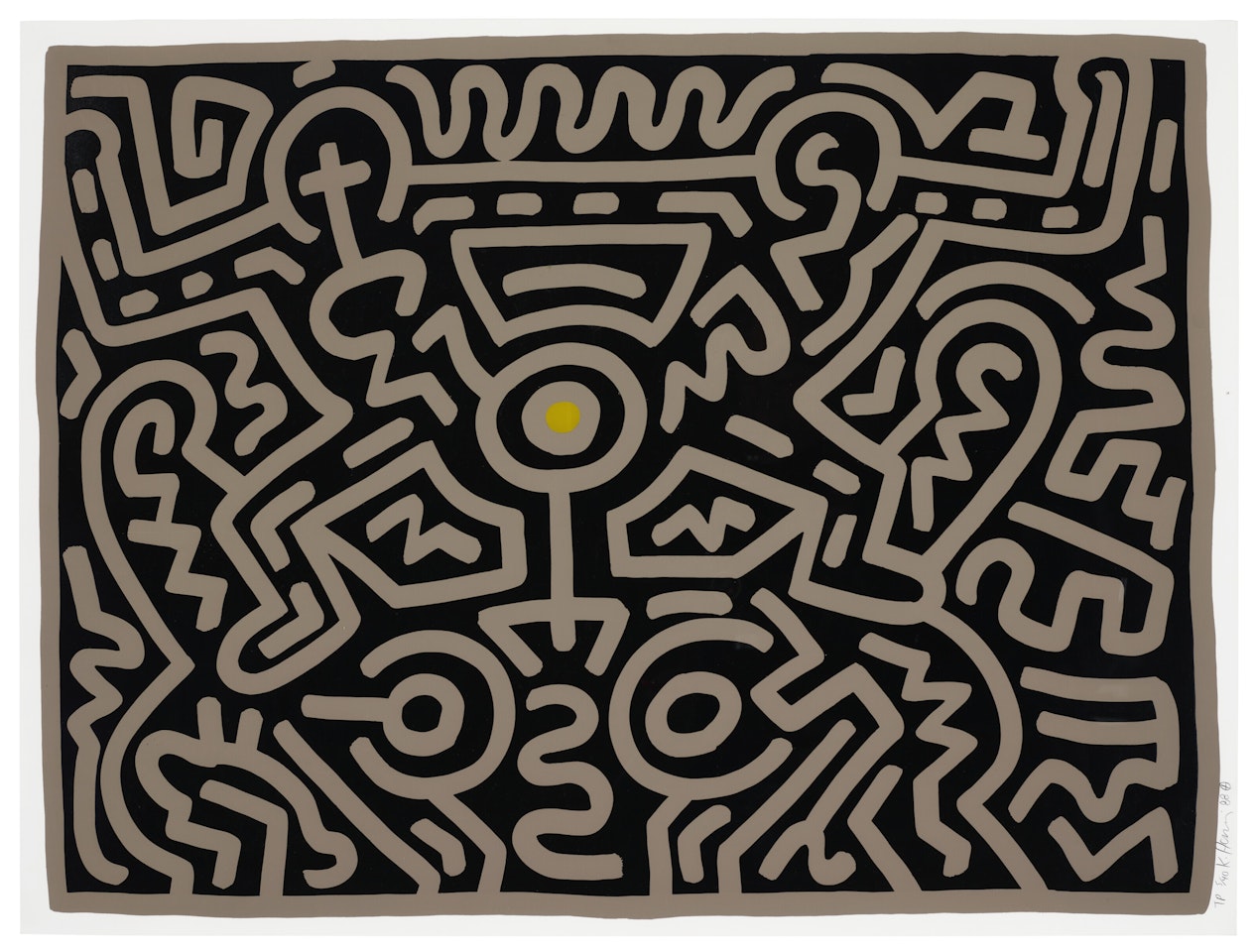 Growing: one print by Keith Haring