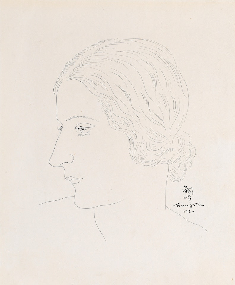 Profil de jeune femme by Leonard Tsuguharu Foujita