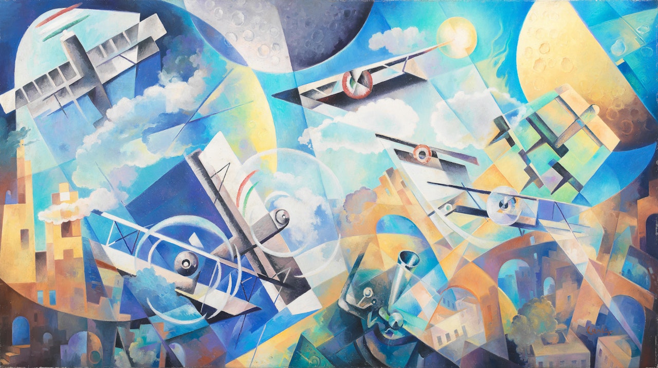 Evoluzioni aeree ascensionali by Tullio Crali
