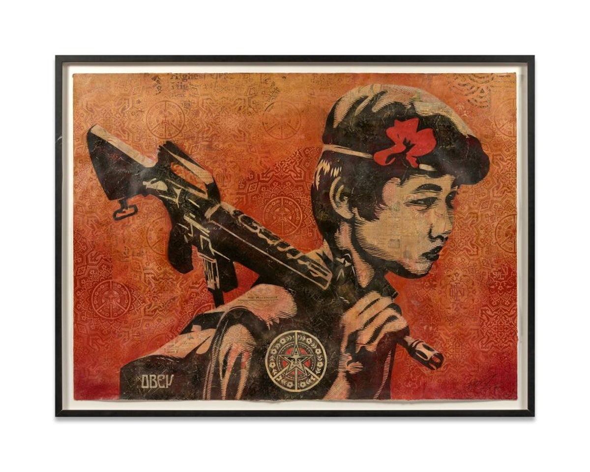 Duality of Humanity 2 (collaboration with photographer Al Rockoff) by Shepard Fairey