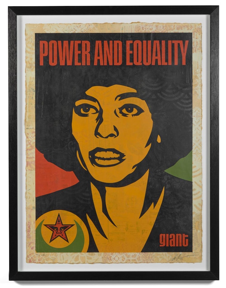 Angela Nubian (1998) by Shepard Fairey