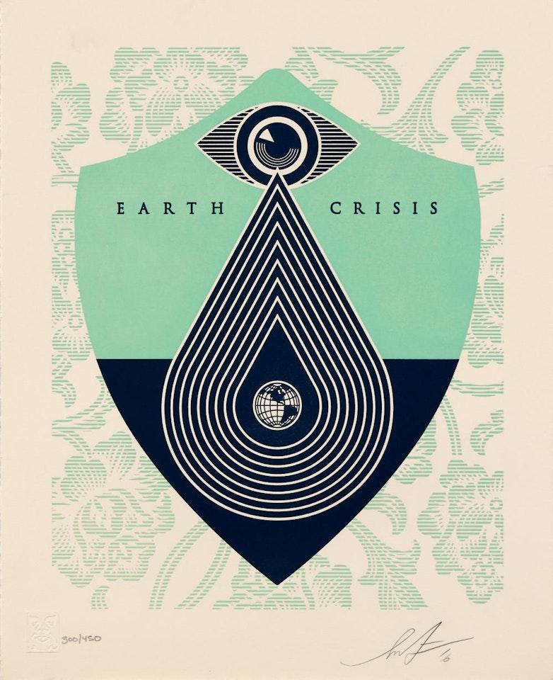 Earth Crisis letterpress by Shepard Fairey