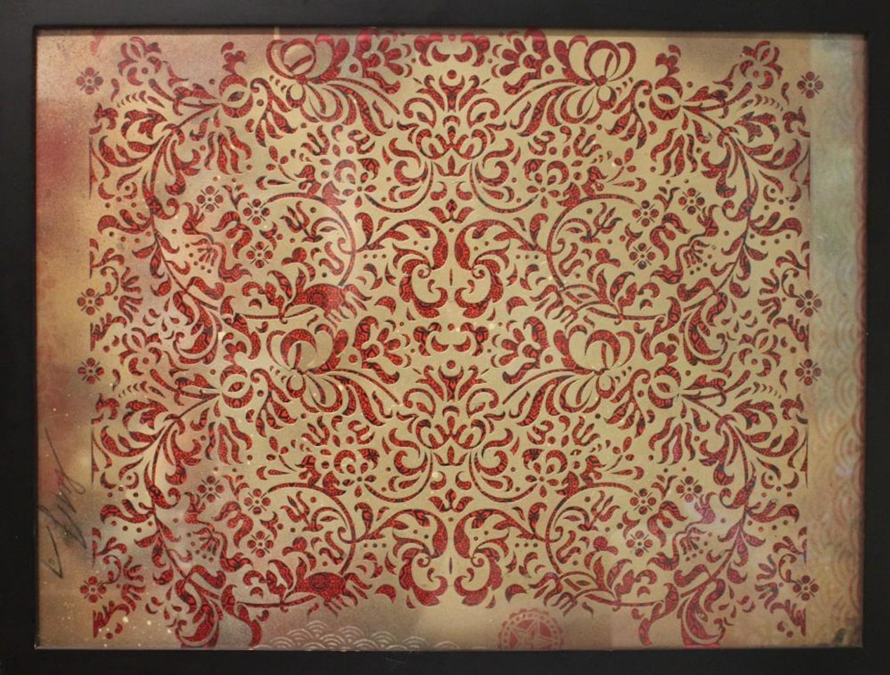 Floral Retired Stencil by Shepard Fairey