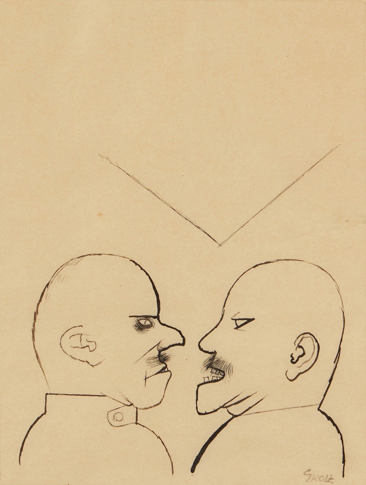 Zwei streitende Männer (Two Men Arguing) by George Grosz