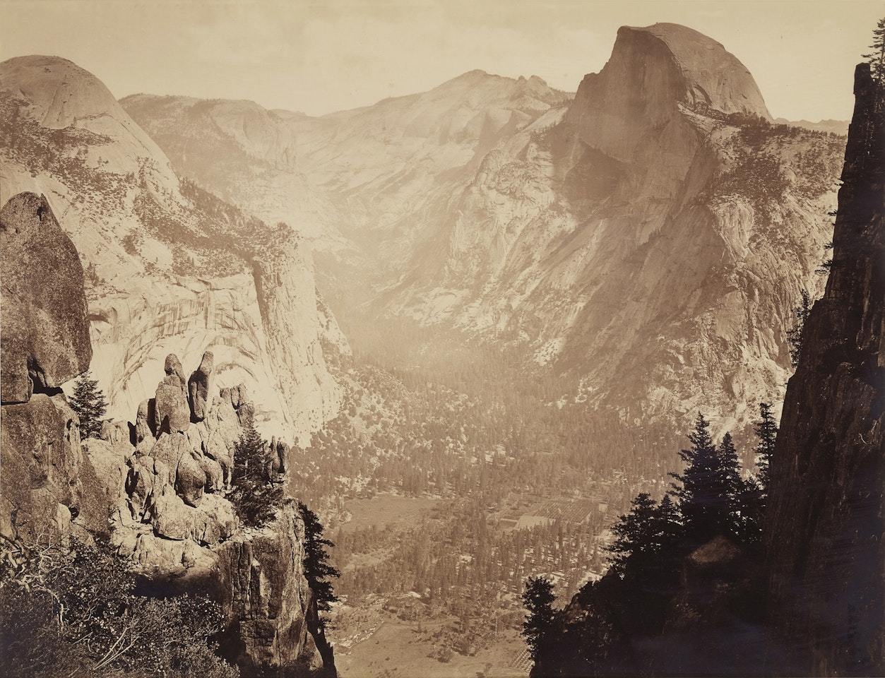 View of Yosemite Valley by Eadweard Muybridge