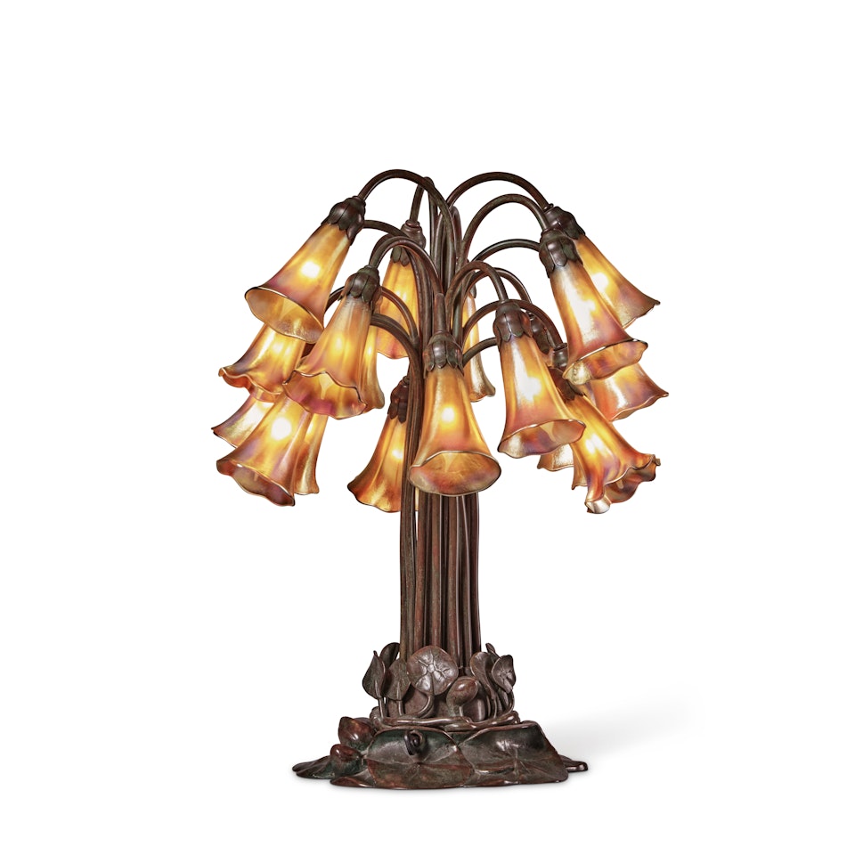 Eighteen-Light "Lily" Table Lamp by Tiffany Studios
