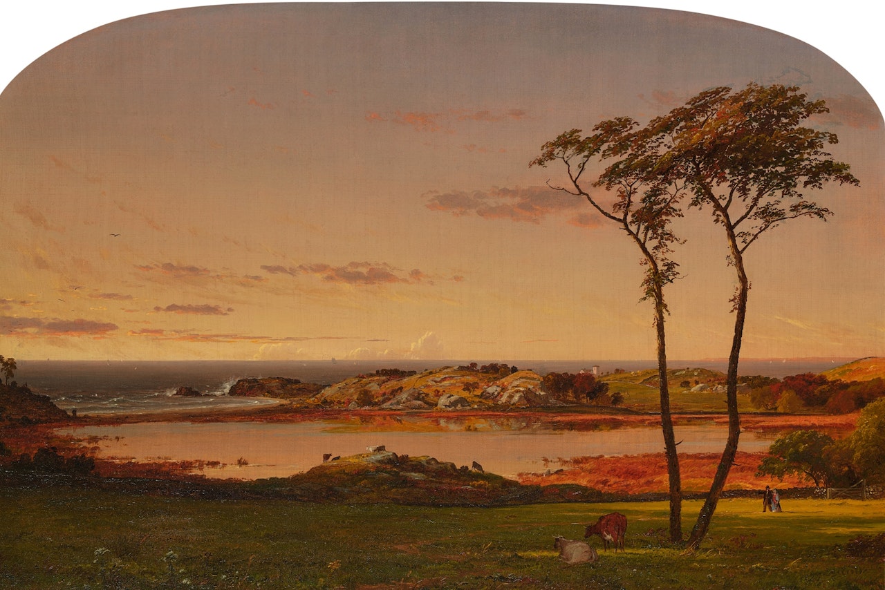 Spouting Rock, Newport, Rhode Island by Jasper Francis Cropsey