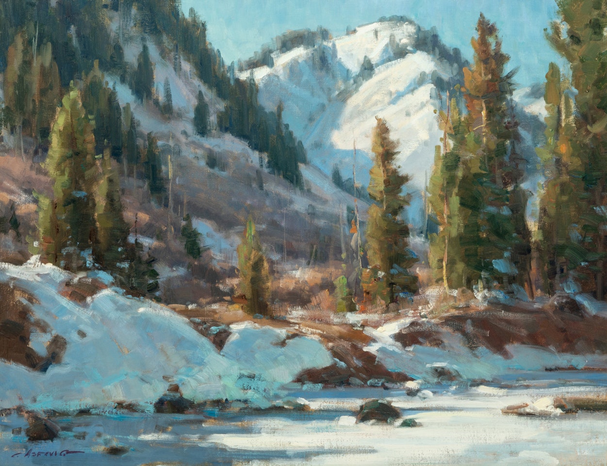 Banks of the Pourde by Clyde Aspevig