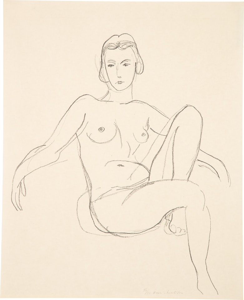 Nu assis les bras étendus (Seated Nude with Outstretched Arms) (D. 468) by Henri Matisse