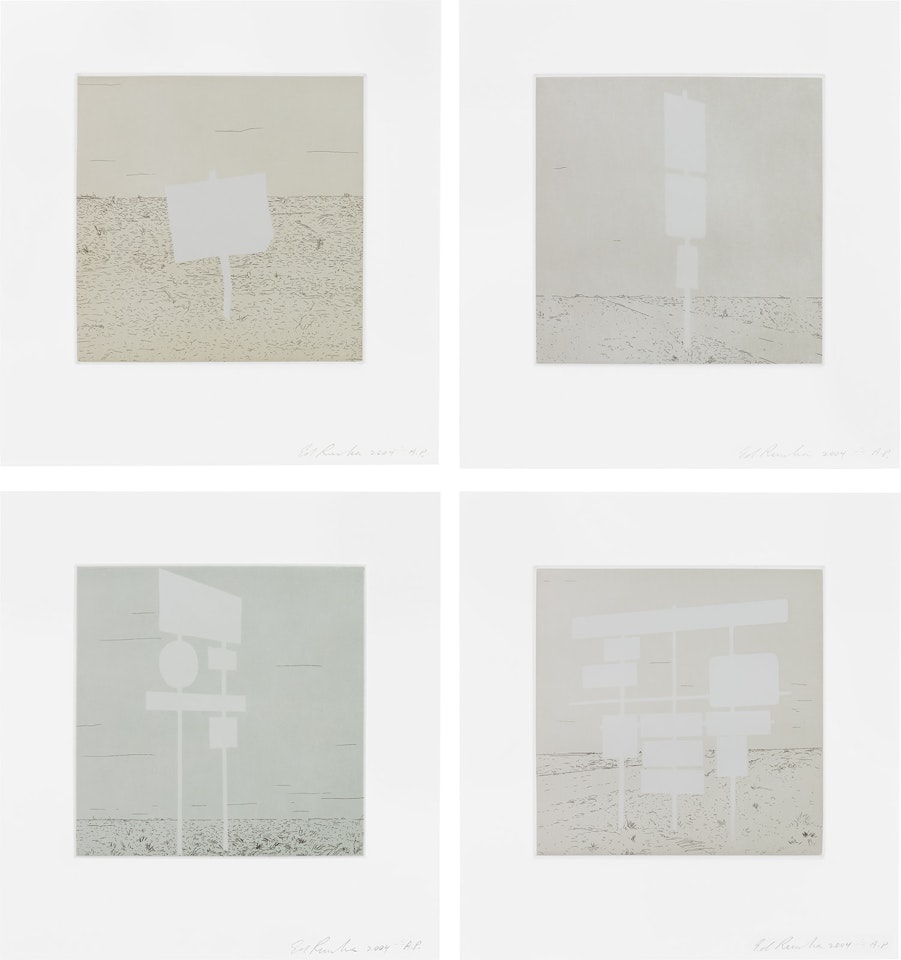 Blank Signs by Ed Ruscha