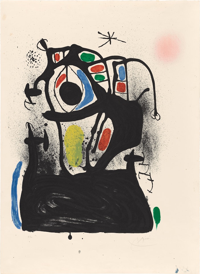Magnétiseur fond blanc (The Mesmerizer White Background) (M. 601) by Joan Miró