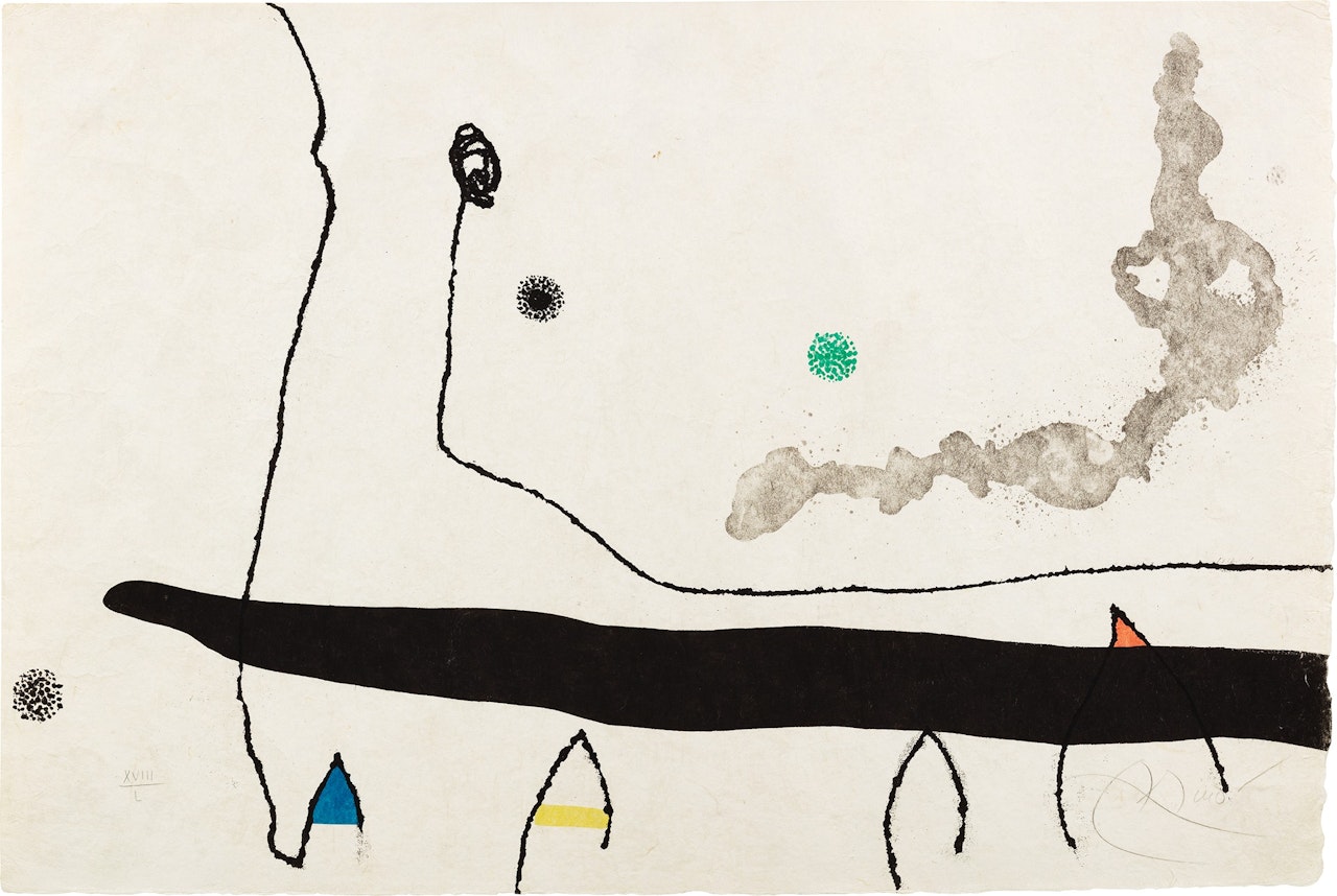 Le Marteau sans maître (The Hammer Without a Master): one plate (D. 966, see C. bks 216) by Joan Miró