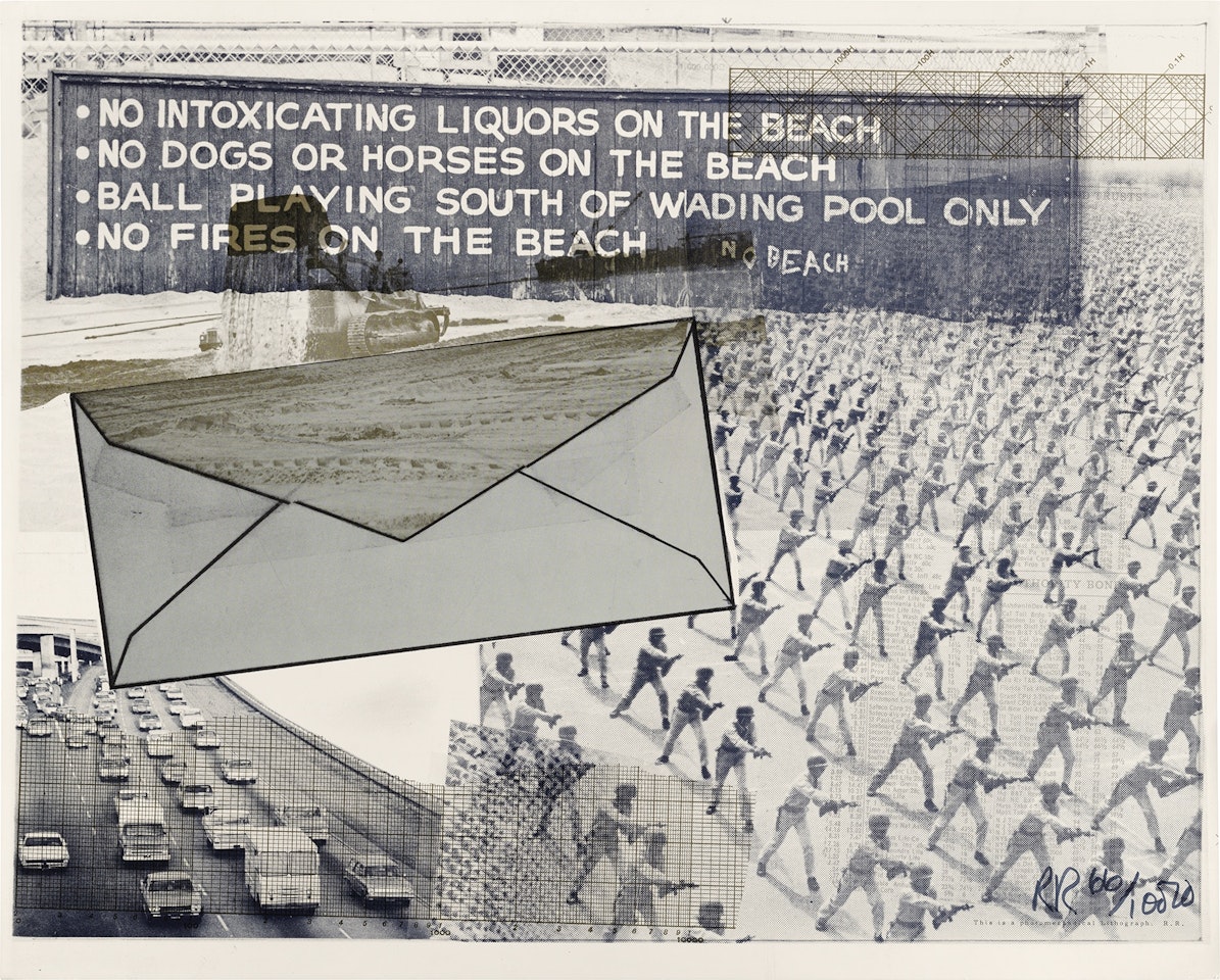 Untitled (No Intoxicating Liquors on the Beach) by Robert Rauschenberg