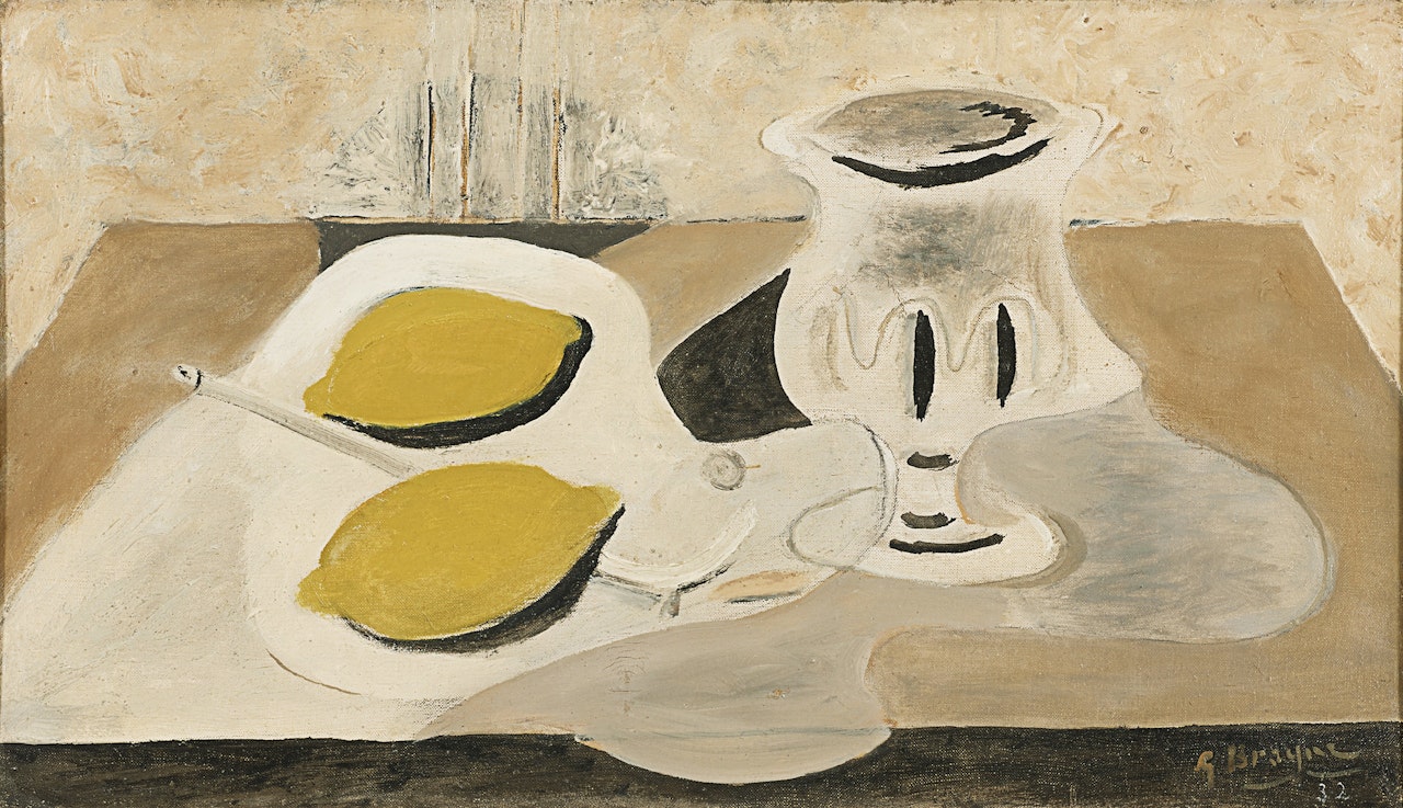 Citrons, pipe et verre by Georges Braque