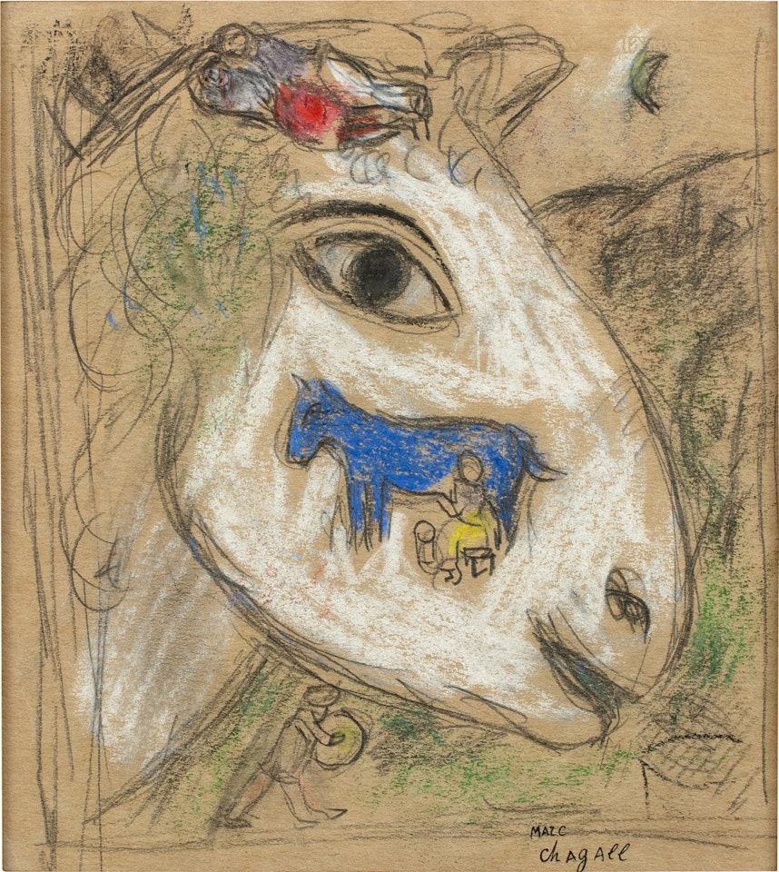 L'âne blanc by Marc Chagall