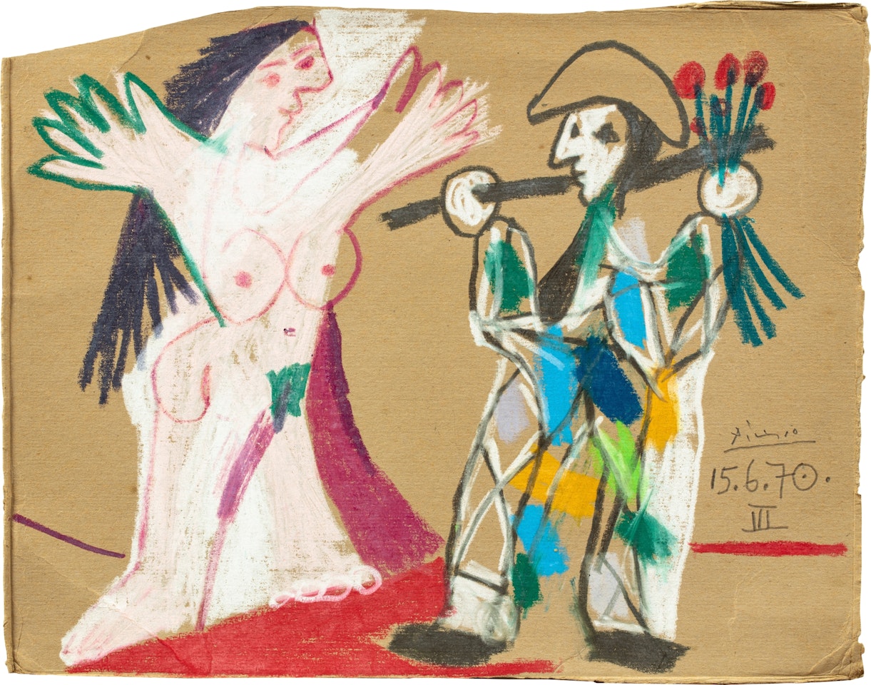 Femme et arlequin by Pablo Picasso