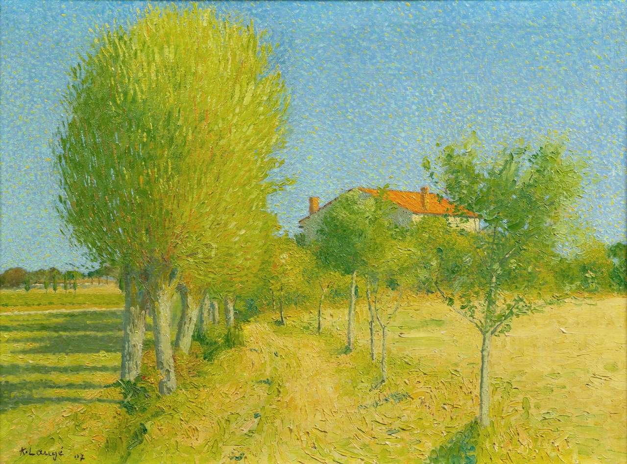 L'allée de saules derrière l'Alouette by Achille Laugé