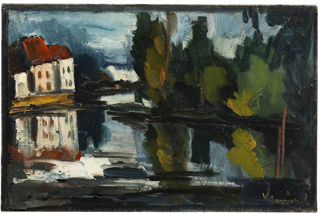 Maison au bord de l'eau by Maurice de Vlaminck