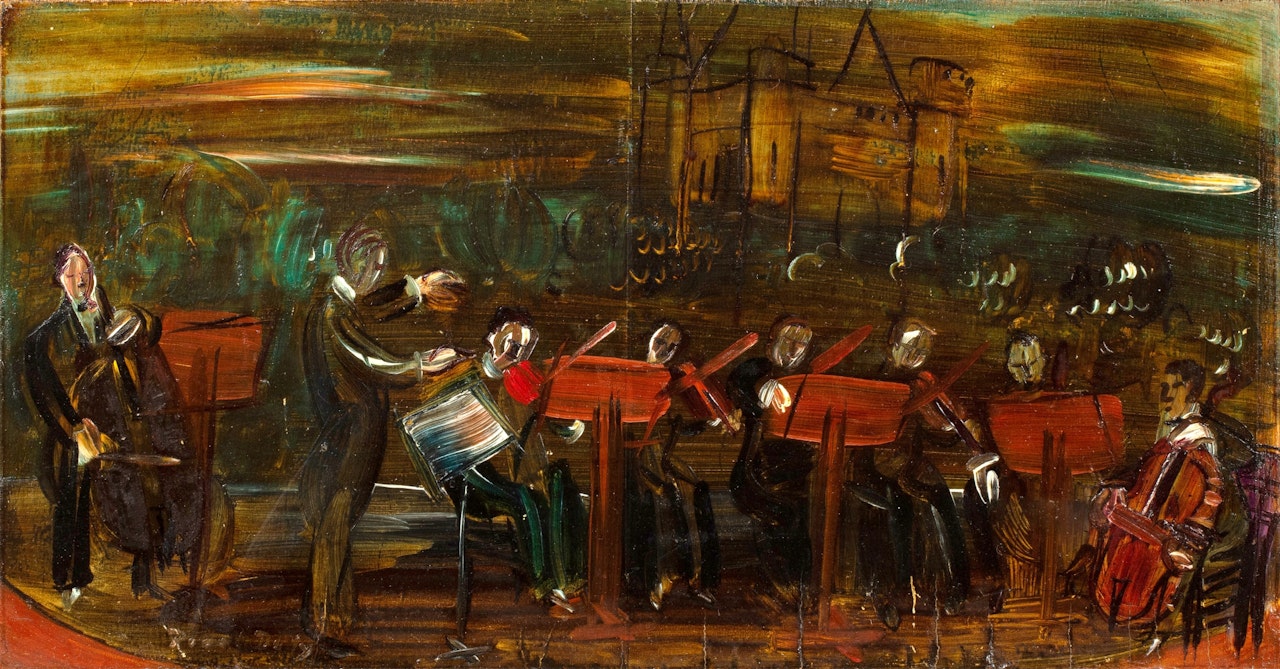 L’orchestre au crépuscule by Raoul Dufy