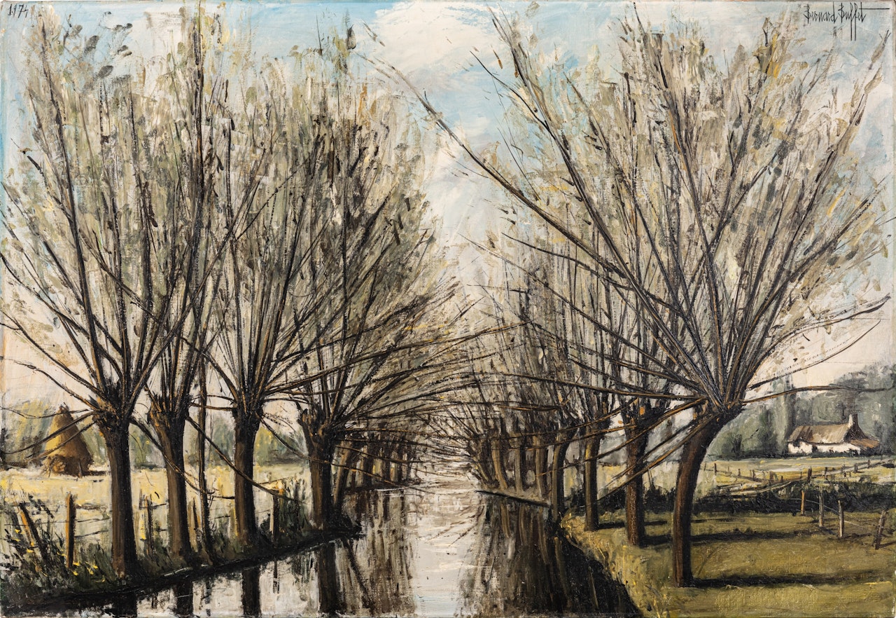 Villiers, la rivière et les saules by Bernard Buffet