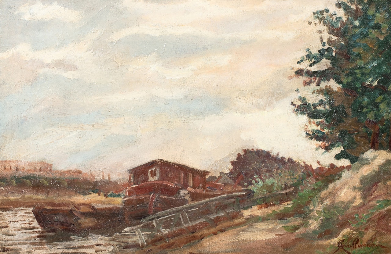 Péniches en Ile-de-France by Armand Guillaumin