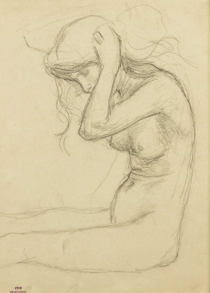 Nu de profil, se coiffant by Theo van Rysselberghe