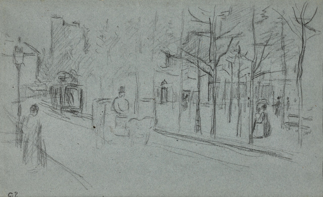 Le boulevard by Camille Pissarro