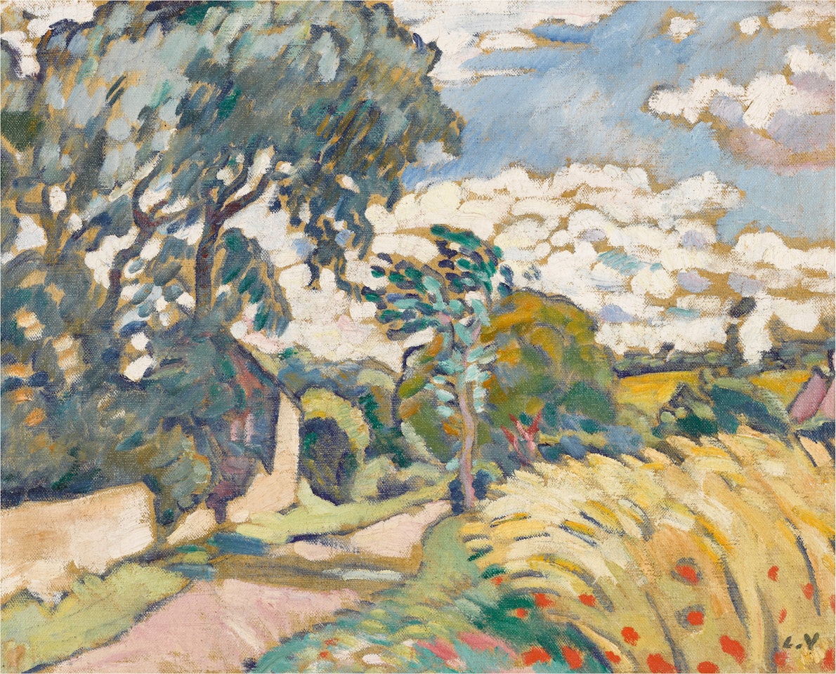 La maison au bord de la route en Normandie by Louis Valtat