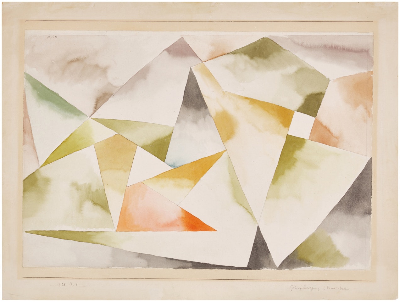 Gebirgsbewegung (3= und 4= takt) (Mountain Movement (In Three and Four Time)) by Paul Klee