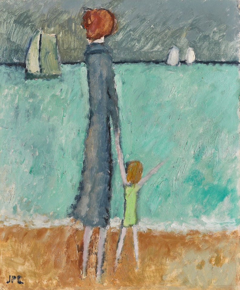 Sur la plage by Jean-Pierre Cassigneul