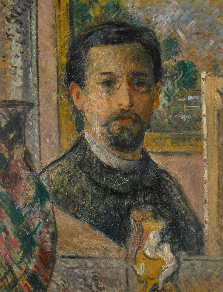 Autoportrait à la statuette by Gustave Loiseau