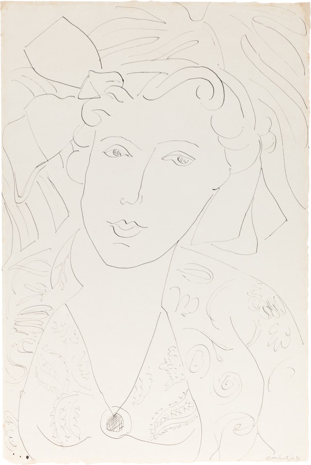 Portrait de femme au médaillon ou Femme au médaillon by Henri Matisse