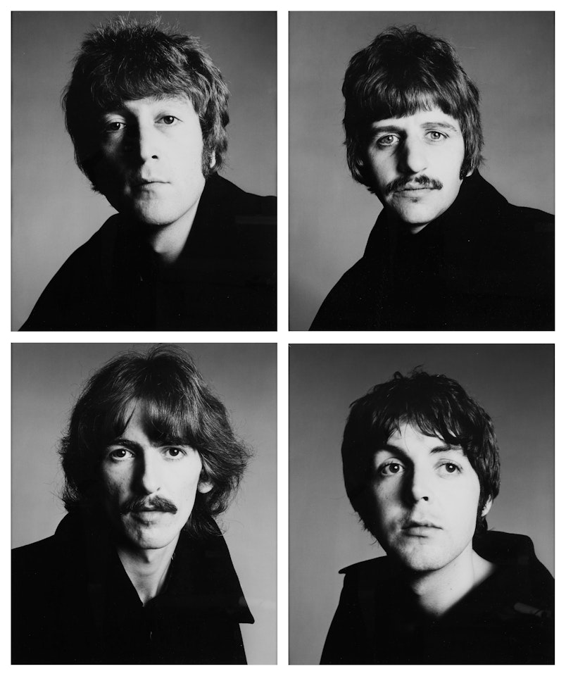 The Beatles, London, England, August 11, 1967 (Paul McCartney, Ringo Starr, John Lennon, and George Harrison) by Richard Avedon
