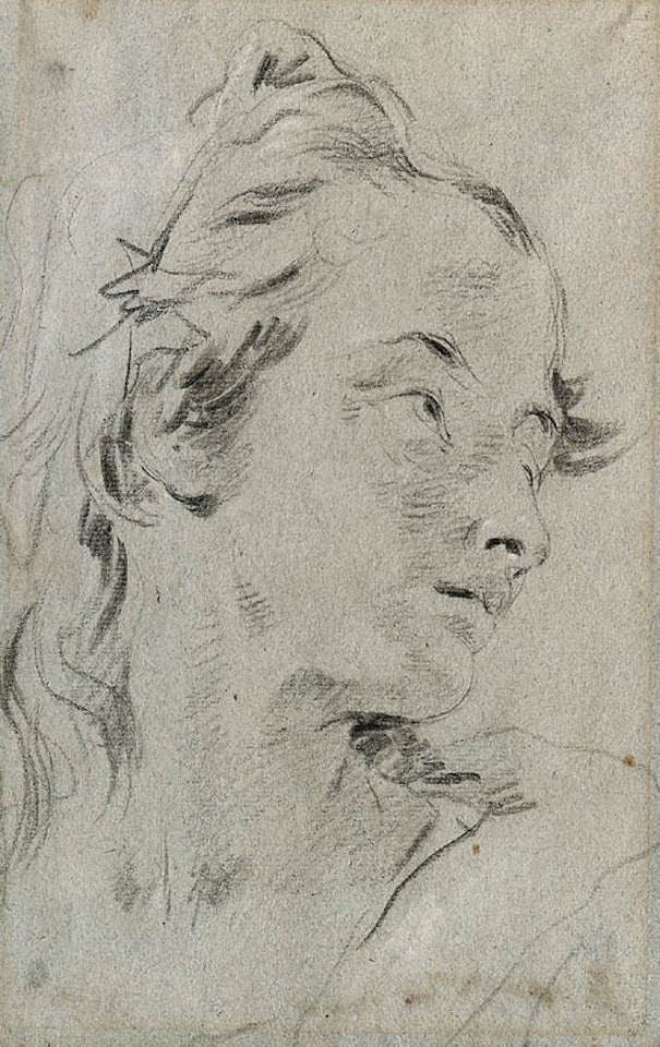 Head of young woman turned to right by Giovanni Battista Tiepolo