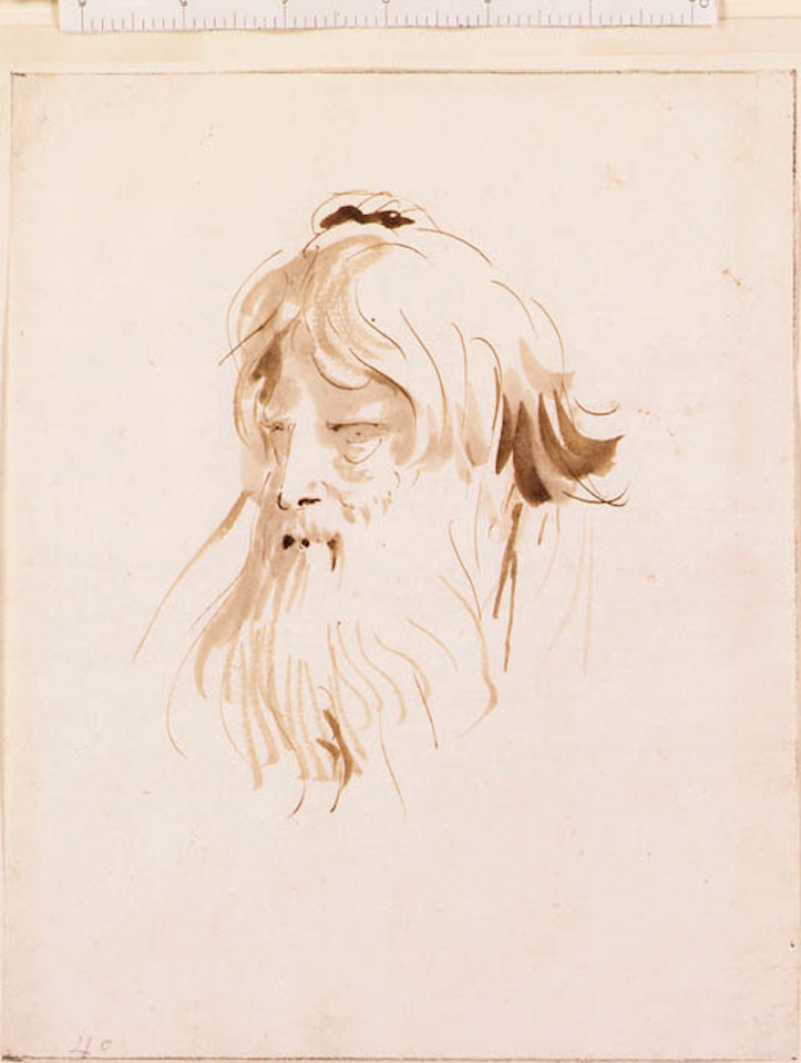 Fantastic head of bearded man by Giovanni Battista Tiepolo