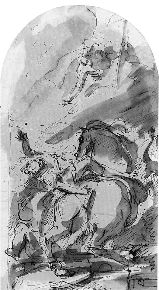 Two studies for the conversion of Saint Paul by Gaspare Diziani
