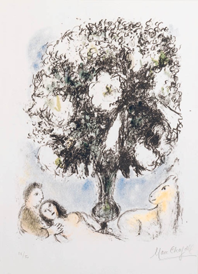 Le petit bouquet de lys by Marc Chagall