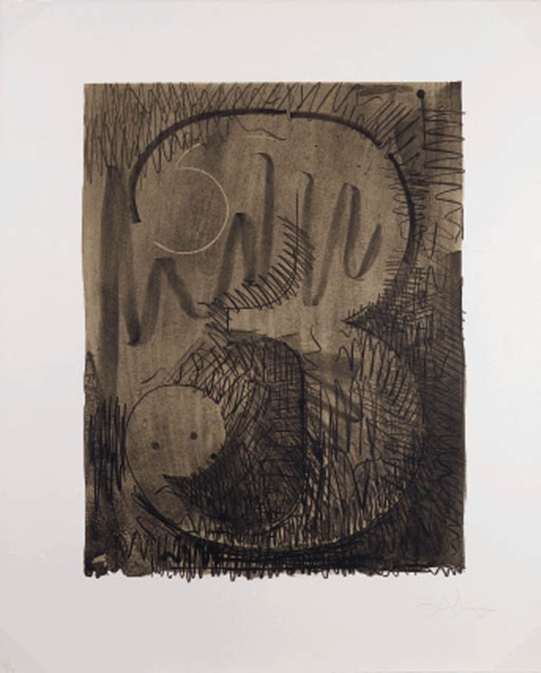 Figure 3 from black numerals by Jasper Johns