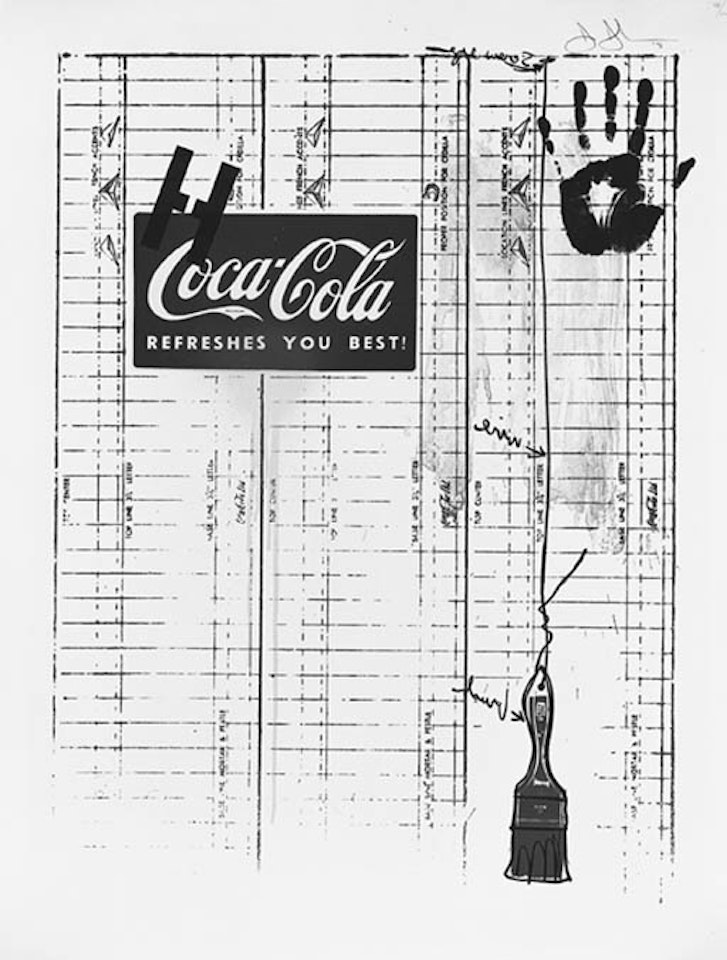 Untitled, Coca-Cola and Grid by Jasper Johns