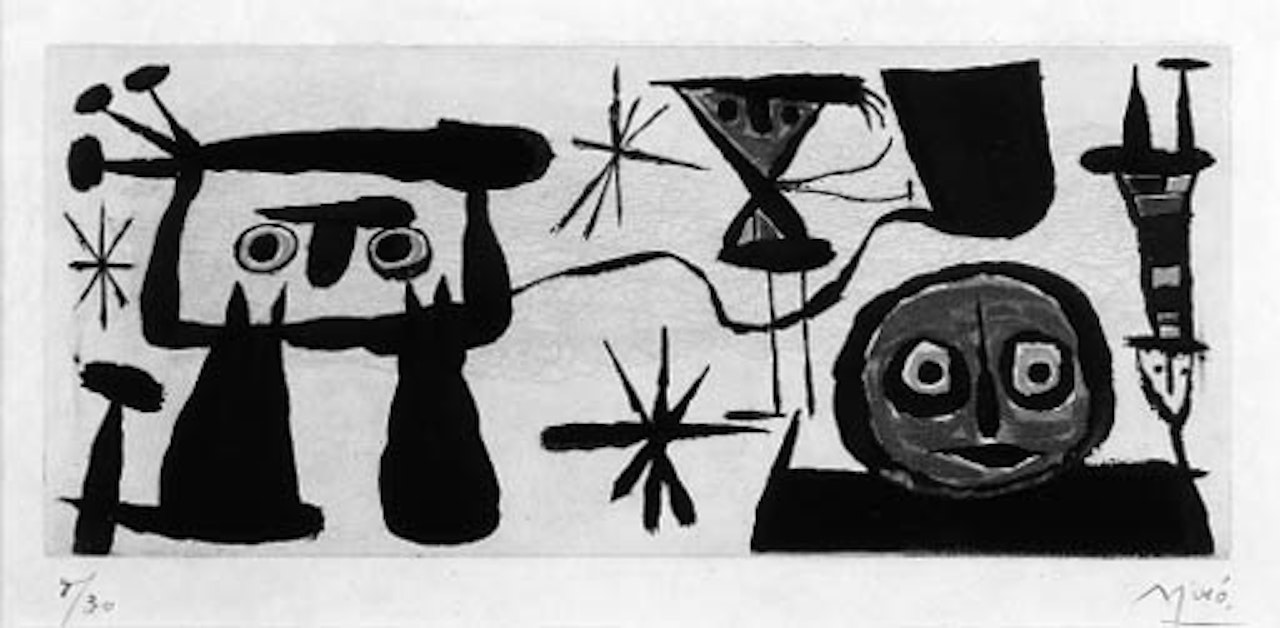 L'Aigrette from un poeme dans chaque livre by Joan Miró