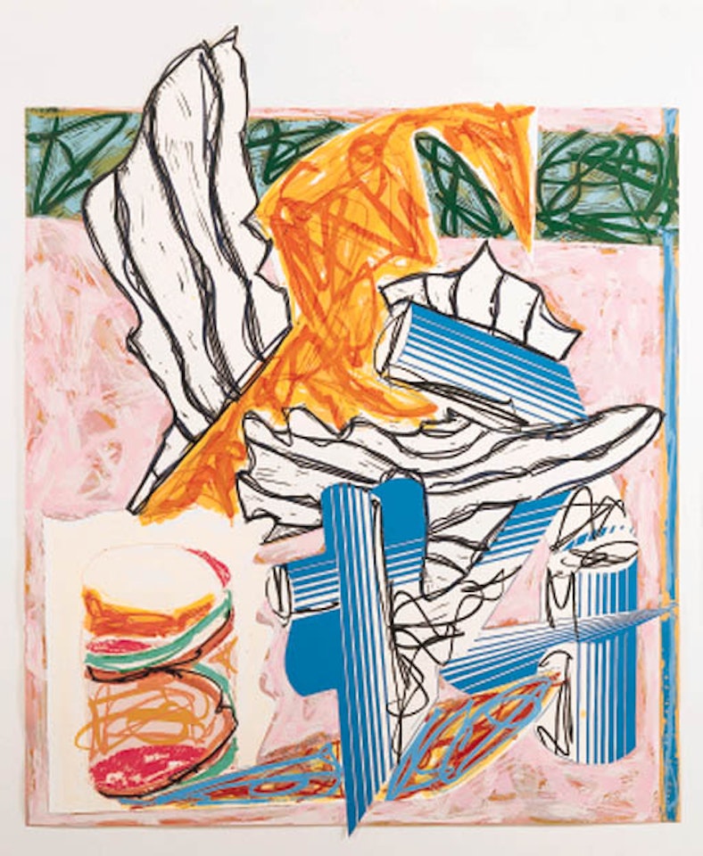 Holy one, blessed be He, came and smote the Angel of Death by Frank Stella