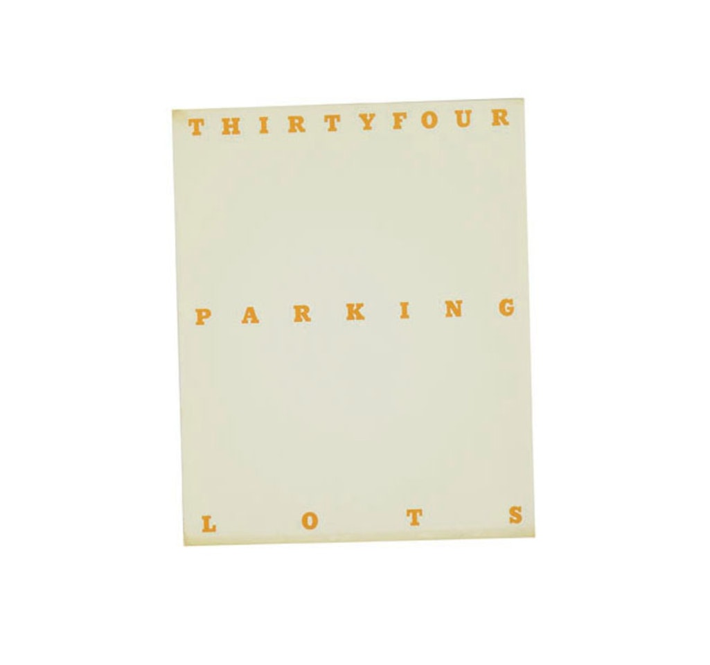 Thirtyfour Parking Lots by Ed Ruscha