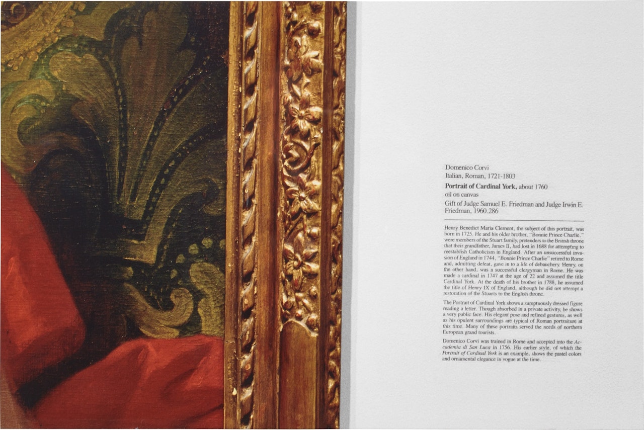 Fragment/Frame/Text; "Served the Needs of Northern European Grand Tourists" by Louise Lawler