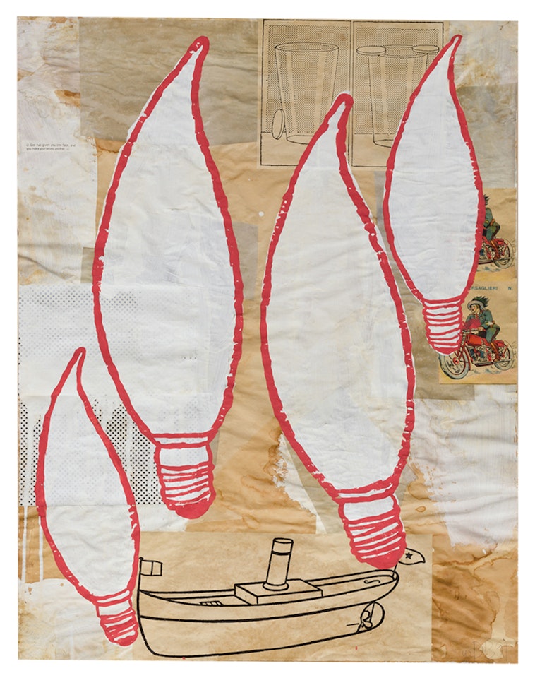 Red Line Drawing #42 by Donald Baechler