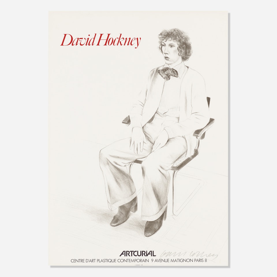 Portrait of Gregory Evans (Artcurial poster) by David Hockney