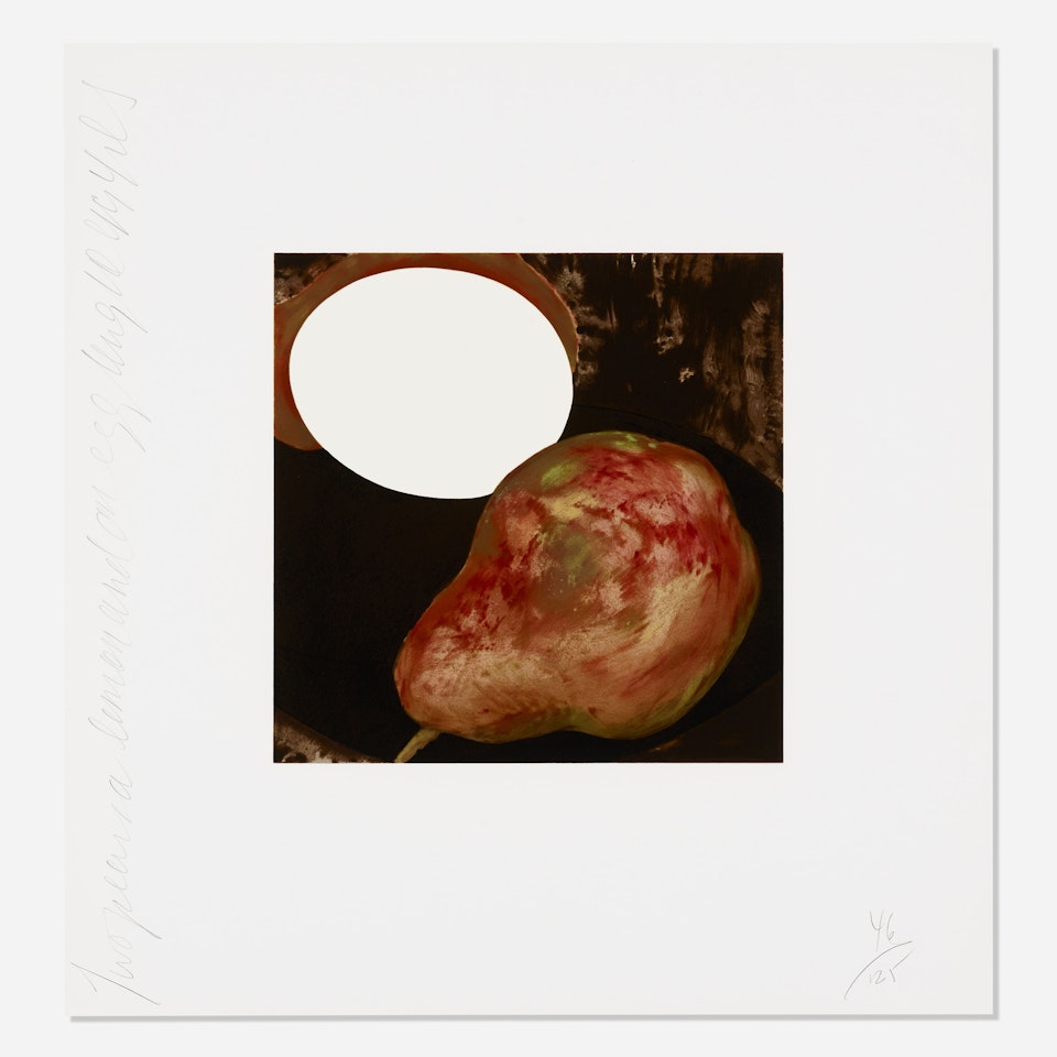Two Pears, a Lemon and an Egg (from the Fruit and Flowers suite) by Donald Sultan