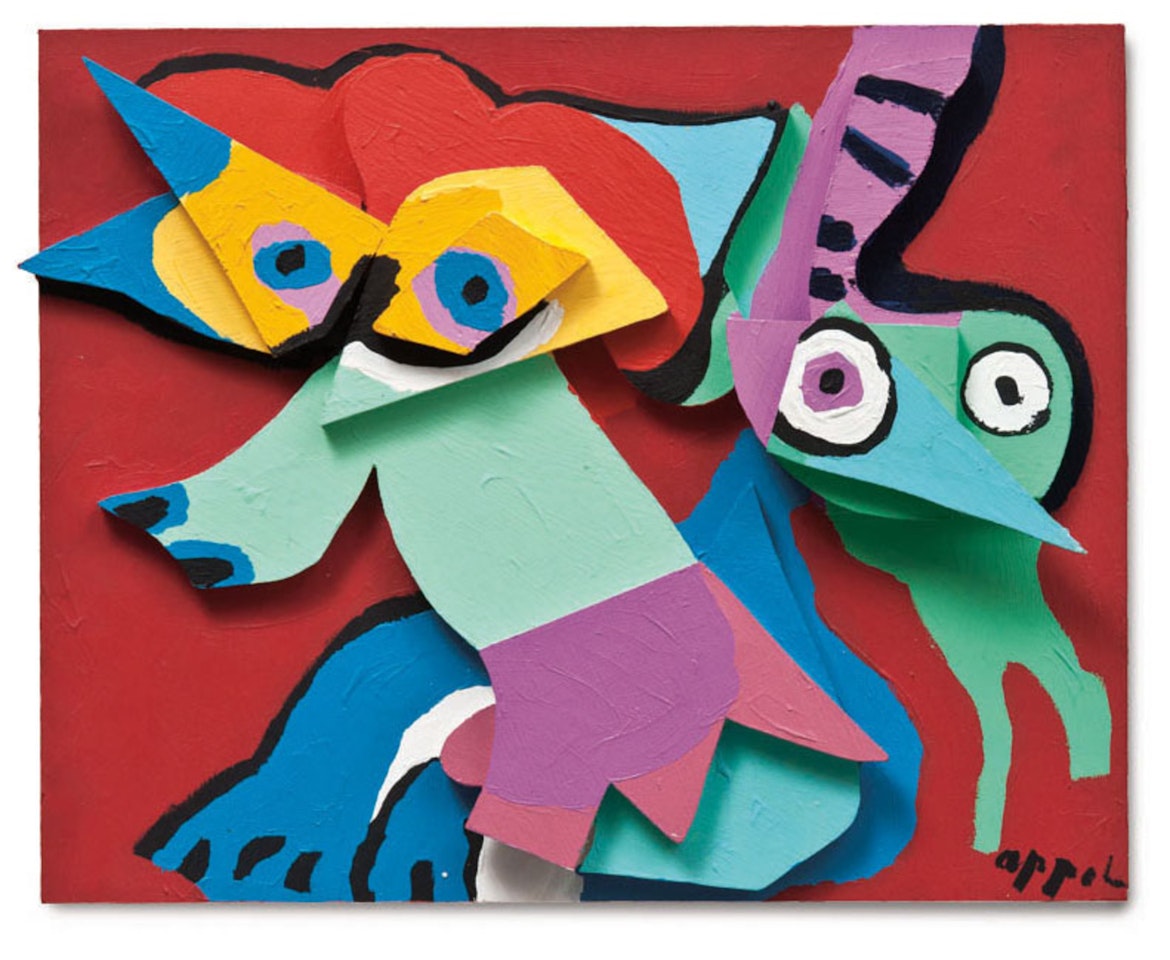 Jumping Fox with Green Virgin by Karel Appel