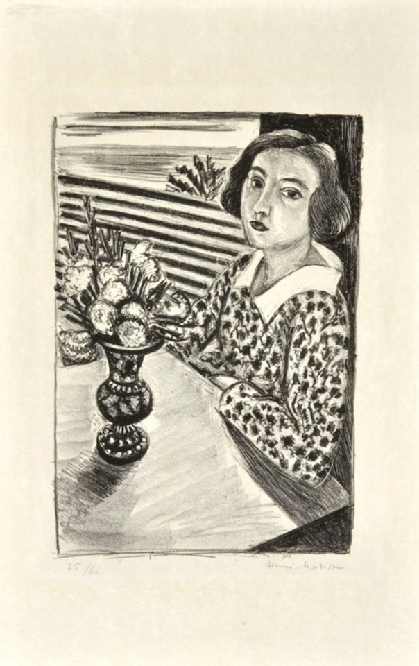 Figure Assise, Bouquet de Fleurs Devant la Mer by Henri Matisse