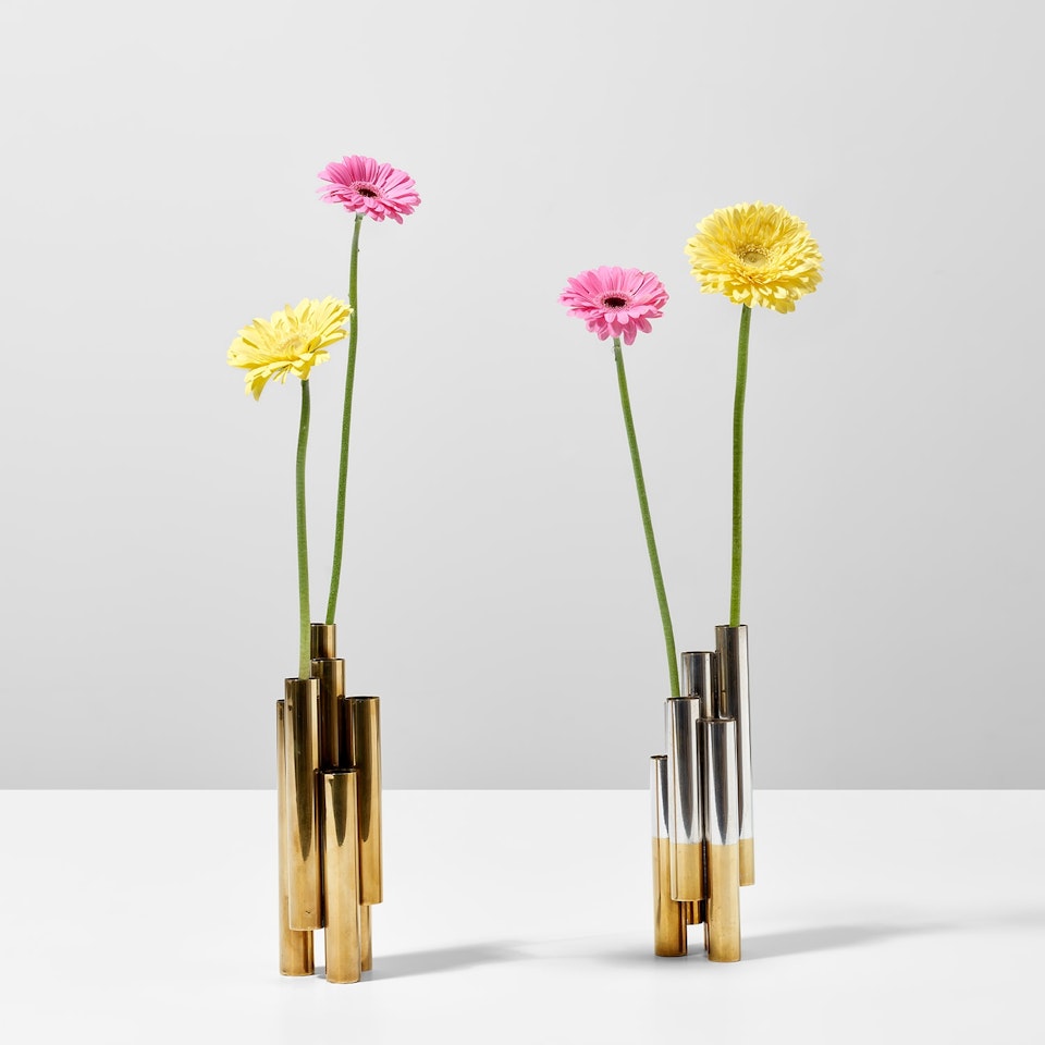 Two prototype "Tubi" flower holders by Gio Ponti